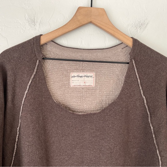 Free People we the free midnight pullover brown small NEW - Picture 6 of 11